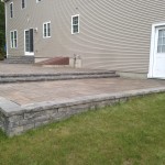 Double Level Patio, Wall, Granite Steps & Firepit