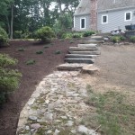 Planted Mulch Bed & Stairs